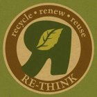 R RECYCLE RENEW REUSE RE-THINK