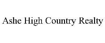ASHE HIGH COUNTRY REALTY