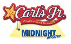 CARL'S JR. CHARBROILED BURGERS OPEN 'TIL MIDNIGHT OR LATER