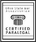 OHIO STATE BAR ASSOCIATION CERTIFIED PARALEGAL