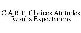 C.A.R.E. CHOICES ATTITUDES RESULTS EXPECTATIONS