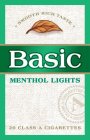 BASIC MENTHOL · SMOOTH RICH TASTE · 20 CLASS A CIGARETTES A CLASSA CIGARETTES ACCO
