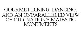 GOURMET DINING, DANCING, AND AN UNPARALLELED VIEW OF OUR NATION'S MAJESTIC MONUMENTS