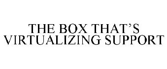 THE BOX THAT'S VIRTUALIZING SUPPORT