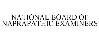 NATIONAL BOARD OF NAPRAPATHIC EXAMINERS