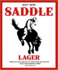 BEER BIÈRE SADDLE LAGER BREWED WITH CARE USING ONLY THE FINEST NATURAL MALT AND HOPS. SADDLE WESTERN BREWING COMPANY 341 ML 5% ALC./VOL.