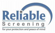 RELIABLE SCREENING FOR YOUR PROTECTION AND PEACE OF MIND