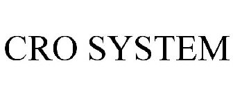 CRO SYSTEM