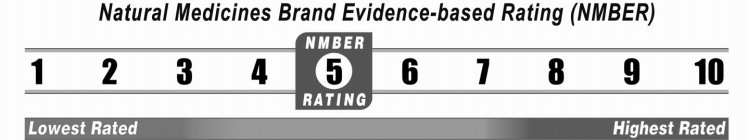 NATURAL MEDICINES BRAND EVIDENCE-BASED RATING (NMBER) 1 2 3 4 NMBER 5 RATING 6 7 8 9 10 LOWEST RATED HIGHEST RATED