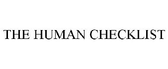 THE HUMAN CHECKLIST