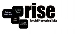 RISE SPECIAL PROCESSING SUITE INDUSTRY RULES CUSTOMER REQUIREMENTS RISE CLIENT MATERIAL & CONDITION
