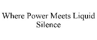 WHERE POWER MEETS LIQUID SILENCE