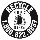 RBRC NI-ZN RECYCLE 1.800.822.8837