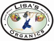 LISA'S ORGANICS · FARM-DIRECT HAND-SELECTED ·
