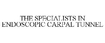 THE SPECIALISTS IN ENDOSCOPIC CARPAL TUNNEL