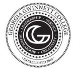 GG GEORGIA GWINNETT COLLEGE ESTABLISHED 2005 LEADERSHIP SERVICE SCHOLARSHIP CREATIVITY