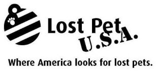 LOST PET U.S.A. WHERE AMERICA LOOKS FOR LOST PETS.