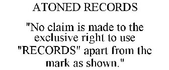 ATONED RECORDS 
