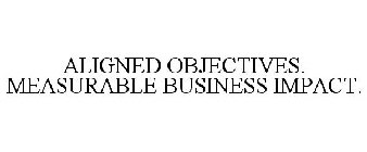 ALIGNED OBJECTIVES. MEASURABLE BUSINESS IMPACT.