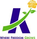 K WHERE FREEDOM GROWS