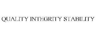 QUALITY INTEGRITY STABILITY