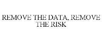 REMOVE THE DATA, REMOVE THE RISK