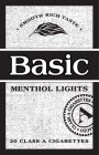 BASIC MENTHOL · SMOOTH RICH TASTE ·