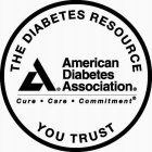 THE DIABETES RESOURCE YOU TRUST A AMERICAN DIABETES ASSOCIATION CURE CARE COMMITMENT
