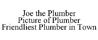 JOE THE PLUMBER PICTURE OF PLUMBER FRIENDLIEST PLUMBER IN TOWN