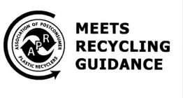 APR ASSOCIATION OF POSTCONSUMER PLASTIC RECYCLERS MEETS RECYCLING GUIDANCE