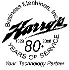 HARRY'S BUSINESS MACHINES, INC. YOUR TECHNOLOGY PARTNER YEARS OF SERVICE 80+ 1928 2008