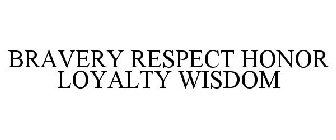 BRAVERY RESPECT HONOR LOYALTY WISDOM