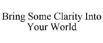 BRING SOME CLARITY INTO YOUR WORLD