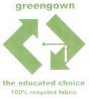 GREENGOWN THE EDUCATED CHOICE 100% RECYCLED FABRIC