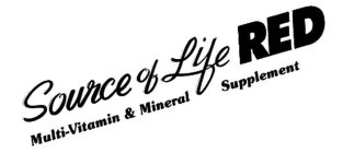 SOURCE OF LIFE RED MULTI-VITAMIN & MINERAL SUPPLEMENT