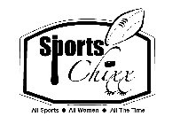 SPORTS CHIXX ALL SPORTS · ALL WOMEN · ALL THE TIME