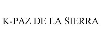 K-PAZ DE LA SIERRA