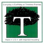 T EVERYDAY IS EARTHDAY AT TIMELESS FRAMES MADE IN U.S.A. WITH IMPORTED MOULDING