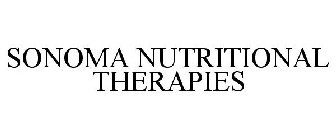 SONOMA NUTRITIONAL THERAPIES