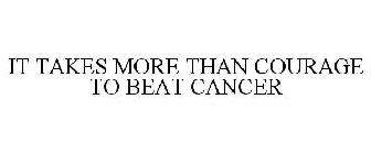 IT TAKES MORE THAN COURAGE TO BEAT CANCER