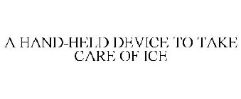 THE HANDHELD DEVICE TO TAKE CARE OF ICE
