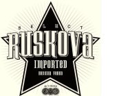 SELECT RUSKOVA IMPORTED RUSSIAN VODKA MICRO-DISTILLED NATURALLY FILTERED