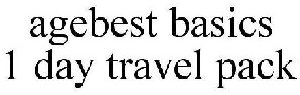 AGEBEST BASICS 1 DAY TRAVEL PACK