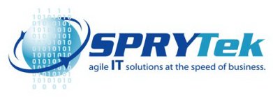 SPRYTEK AGILE IT SOLUTIONS AT THE SPEED OF BUSINESS. 11111101010100101010110101010