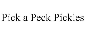 PICK-A-PECK PICKLES