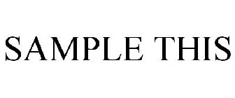 SAMPLE THIS