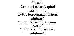 CAPSAT COMMUNICATION/CAPITAL SATILLITE LINK 