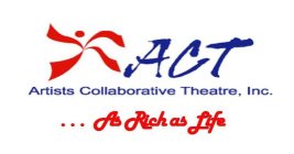 ACT ARTISTS COLLABORATIVE THEATRE, INC. ...AS RICH AS LIFE