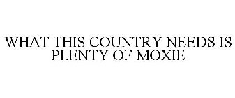 WHAT THIS COUNTRY NEEDS IS PLENTY OF MOXIE