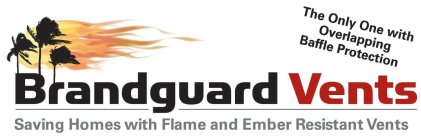 BRANDGUARD VENTS SAVING HOMES WITH FLAME AND EMBER RESISTANT VENTS THE ONLY ONE WITH OVERLAPPING BAFFLE PROTECTION